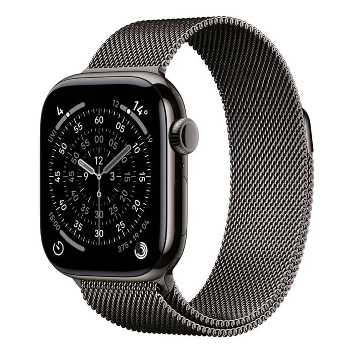 Apple Watch Series 11 GPS + Cellular 46mm Slate Titanium Case w/ Slate Milanese Loop (S/M)