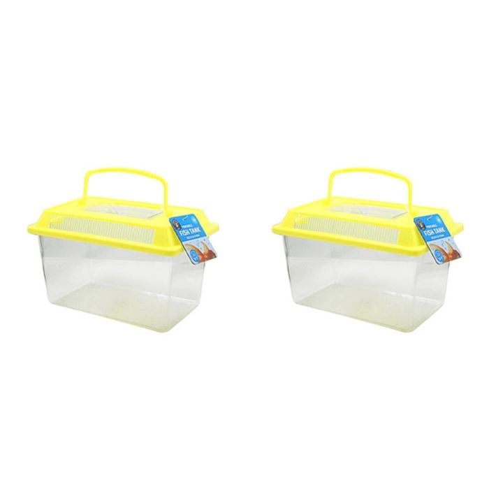 2PK Dudley's World Of Pets Portable Fish Tank Mediumium Assorted