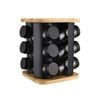 13pc Maxwell & Williams Harstad Spice Rack w/ Jars Set - Black