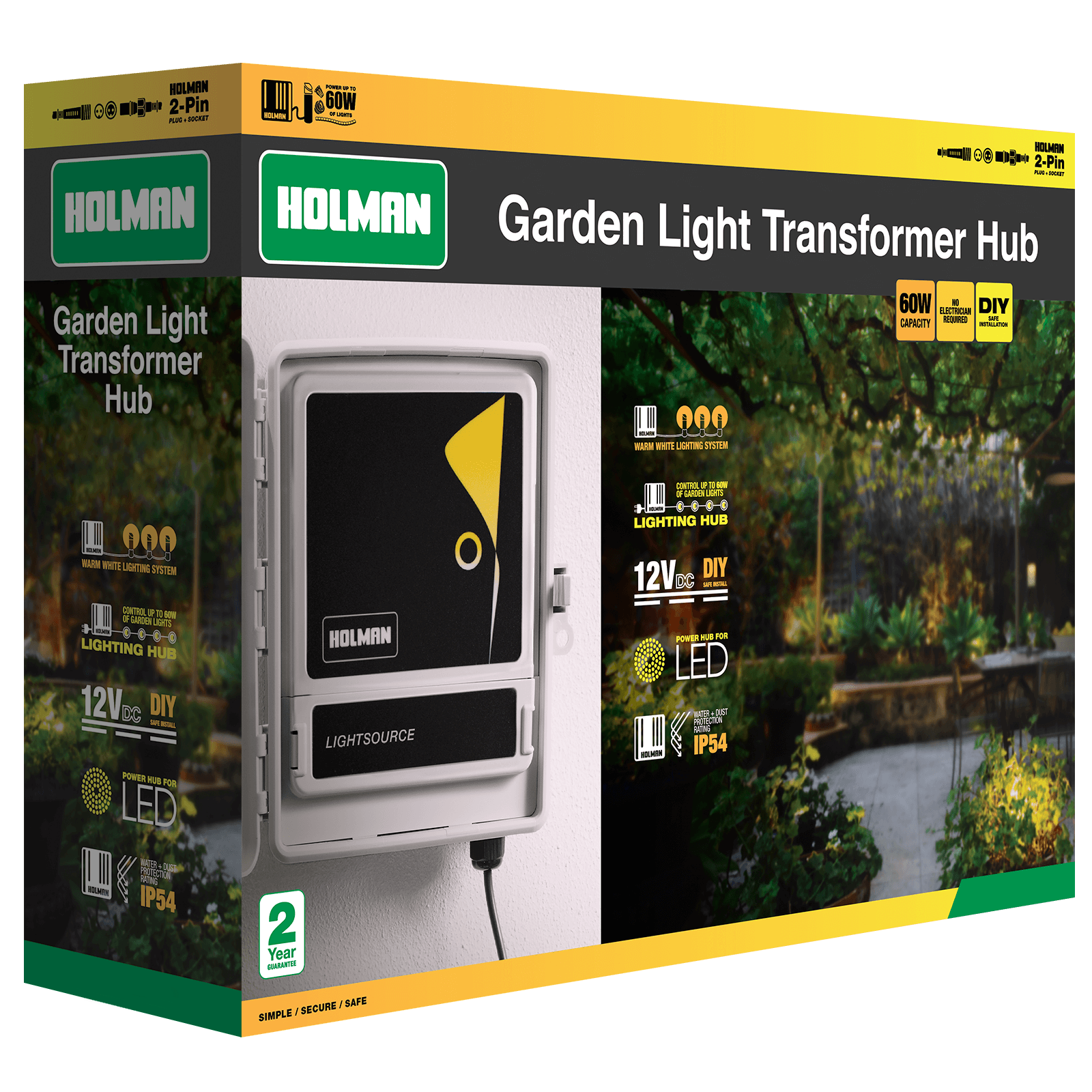 Holman Warm White Bluetooth Garden Light Controller With Inbuilt Transformer thumbnail 2