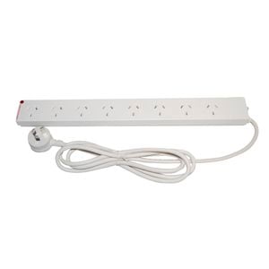 HPM Surge Protected 8 Outlet Powerboard White