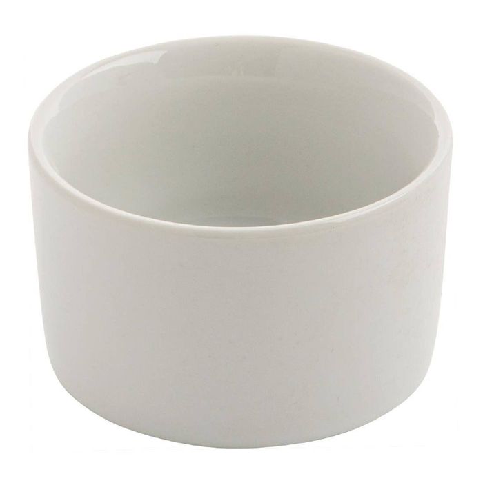 Olympia Whiteware Contemporary Ramekins White Round Porcelain 80mm 140ml 12 Pack