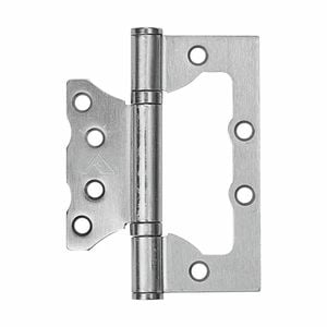 Pinnacle 100mm Satin Chrome Fixed Pin Hirline Hinge - 2 Pack