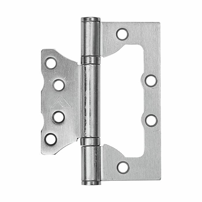 Pinnacle 100mm Satin Chrome Fixed Pin Hirline Hinge - 2 Pack