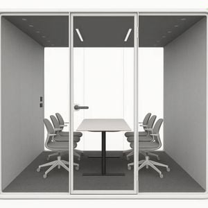 Focuspod Max Acoustic Boardroom Pod — 6 Person Large Soundproof Meeting Room (white)
