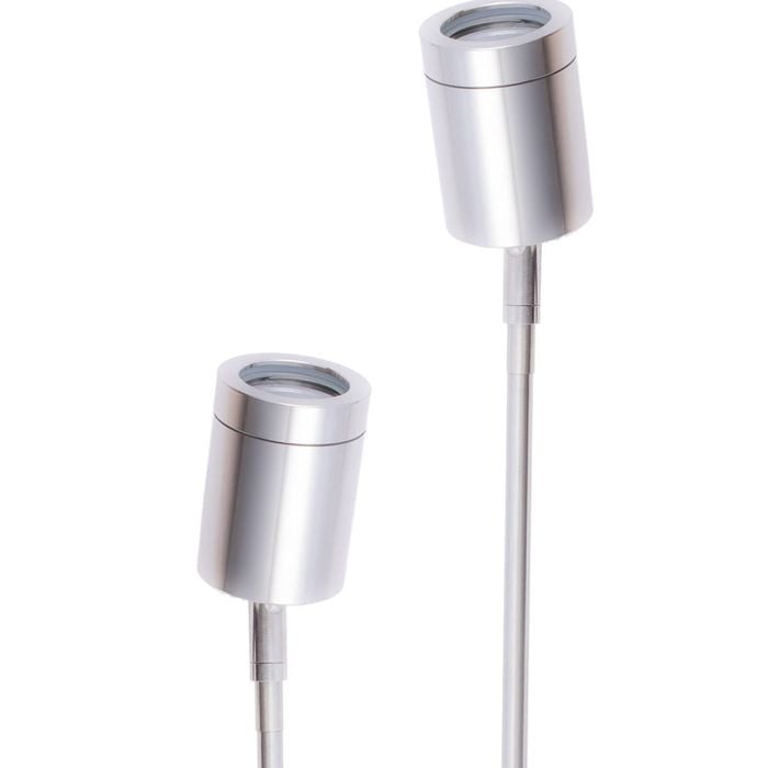 CLA Lighting Single Adjustable Head Garden Spike Light IP65 Stainless Steel H626mm