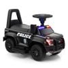 Costway 6v Electric Kids Ride On Car Police Car Toy Vehicle Black