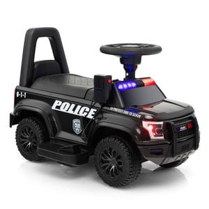 Costway 6v Electric Kids Ride On Car Police Car Toy Vehicle Black