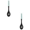 2PK KitchenAid Plastic Soft Grip Slotted Spoon Kitchen Utensils - Mineral Water