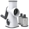 Appetito 3-Blade Drum Grater w/ Lockable Suction Base - White/Grey