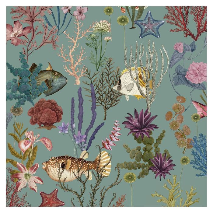 Cora Soft Aqua Wallpaper by Holden Decor  10.05m by  0.53m