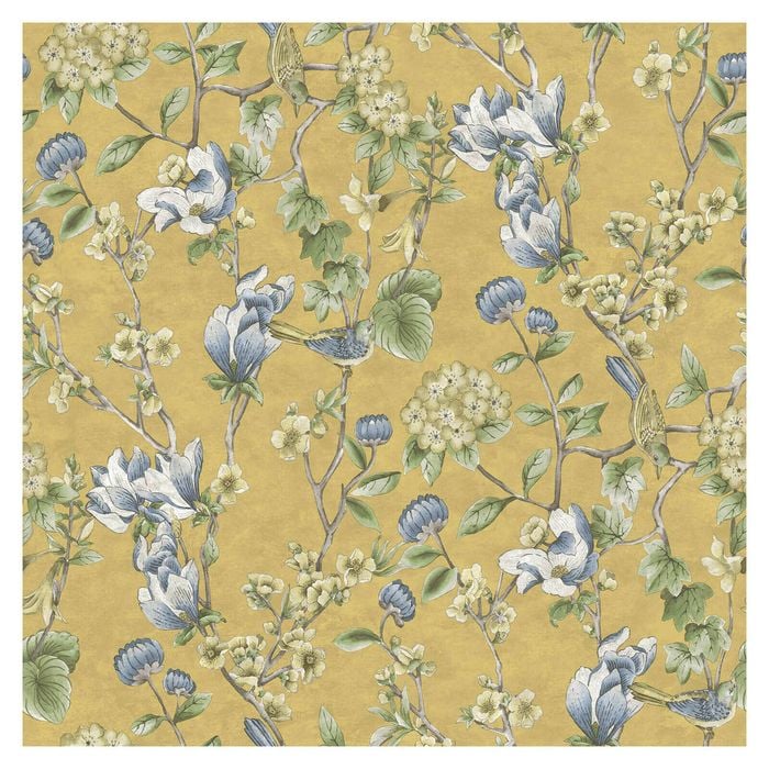 Nightingale Ochre Wallpaper 53cm x 10.05m