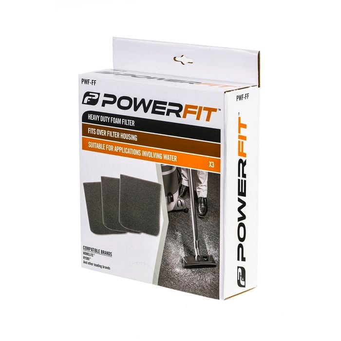 PowerFit Heavy Duty Foam Filter - 3 Pack