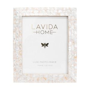 Lvd 8x10 Inch Odette Mop Shell Picture/photo Frame Mosaic 31.75x26.67x1.27cm