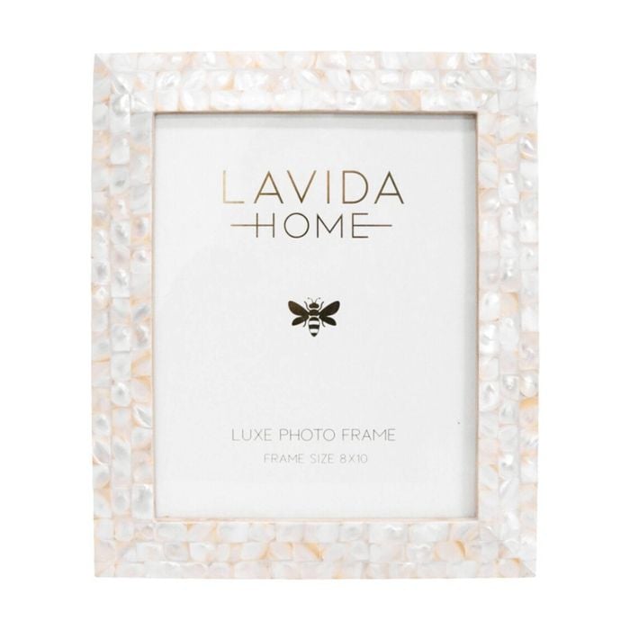 Lvd 8x10 Inch Odette Mop Shell Picture/photo Frame Mosaic 31.75x26.67x1.27cm