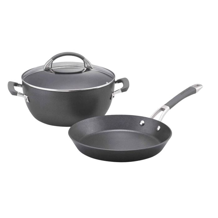 Anolon Endurance+ Nonstick Induction French Skillet 26cm/casserole 26cm/5.2l Set