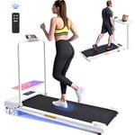 Advwin 5% Incline Walking Pad Electric Foldable Treadmill for Home  120kg Capacity & 1–6km/h & Low Noise, White