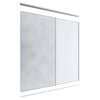 Lugna 2400 x 1801-2400mm Clear Anodised 1 Mirror 1 Melamine Wardrobe Double Sliding Doors