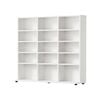 Oikiture Bookshelf Display Shelf Unit Bookcase CD Media Storage Rack White