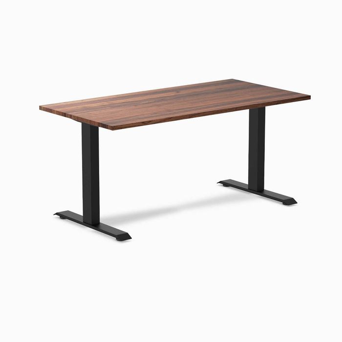 Desky Fixed Height Hardwood Office Desk Matte Black Frame 150cm