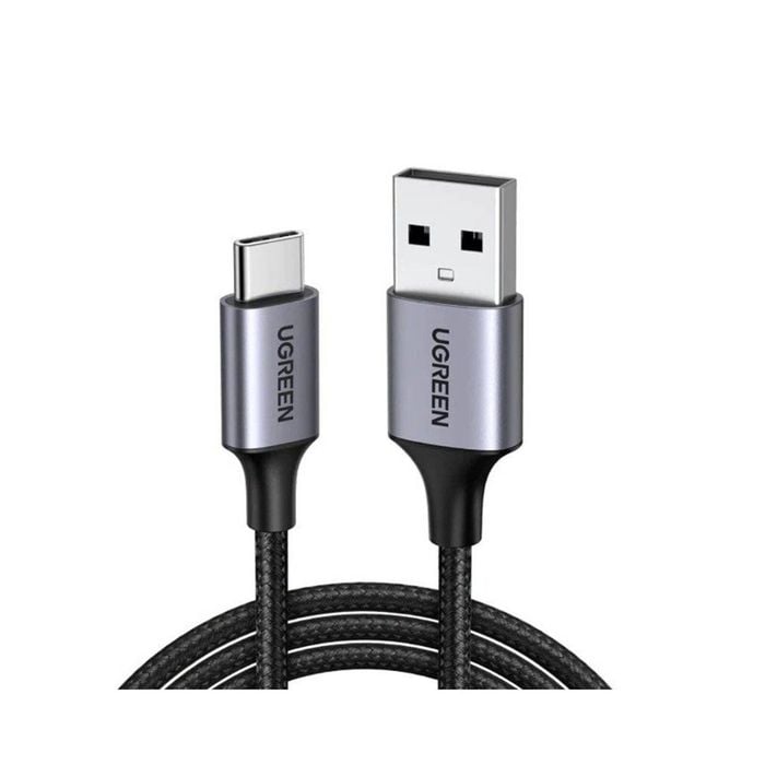 Ugreen Usb A To Usb C Cable 0.5m Nickel Plated Aluminium Braid 3a Fast Charging