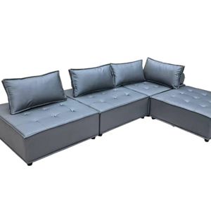 Suellen Sectional Sofa Set PU - Grey