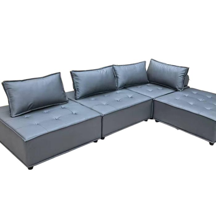 Suellen Sectional Sofa Set PU - Grey