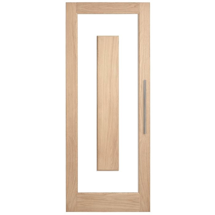 Corinthian White Oak Lumina Clear Glass External Door ALUM1CL - 820mm x 2340mm x 40mm