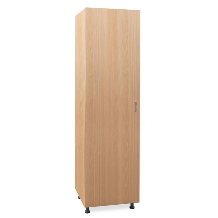 Flatpax Utility 450mm Woodgrain 1 Door Tall Cupboard