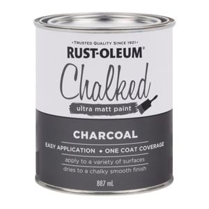 Rust-Oleum 887ml Charcoal Chalked Ultra Matt Paint