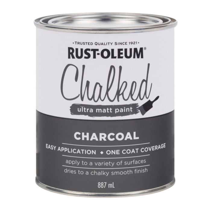 Rust-Oleum 887ml Charcoal Chalked Ultra Matt Paint