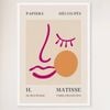 Galrie Papiers Découpés Pink Face by H. Matisse Print (1955) Elegant for your Home, White Frame, A2 42 x 60cm (16 x 24inch)