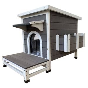 Yes4pets Cat Shelter Condo With Escape Door Rabbit Kitty Dog House Cave