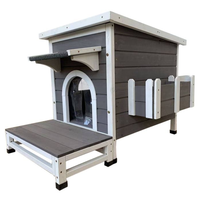 Yes4pets Cat Shelter Condo With Escape Door Rabbit Kitty Dog House Cave
