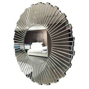 Venus Decorative Wall Mirror Multi Facet With Large Round Section