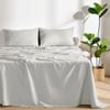 Dreamaker Linen Cotton Sheet Set Dove Grey Single Bed