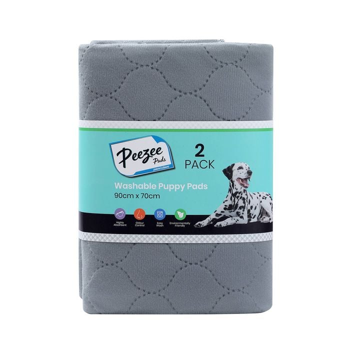 Paws & Claws 90 x 75cm Washable Pet Training Pads - 2 Pack