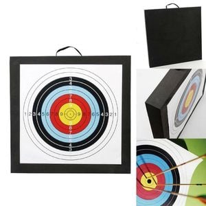 Provecta 50x50x6cm EVA Foam Archery Target With Handle & Paper Face Black
