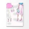 Modern Pink Ladies Fashion Art Print 100% Australian Made 90x120cm (Stretched Canvas)