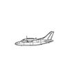 Ignite Laser Mitsubishi MU-2K - High-Performance Twin-Turboprop Silhouette Metal Wall Art Rustic Metal 15.7 inch - 40 cm