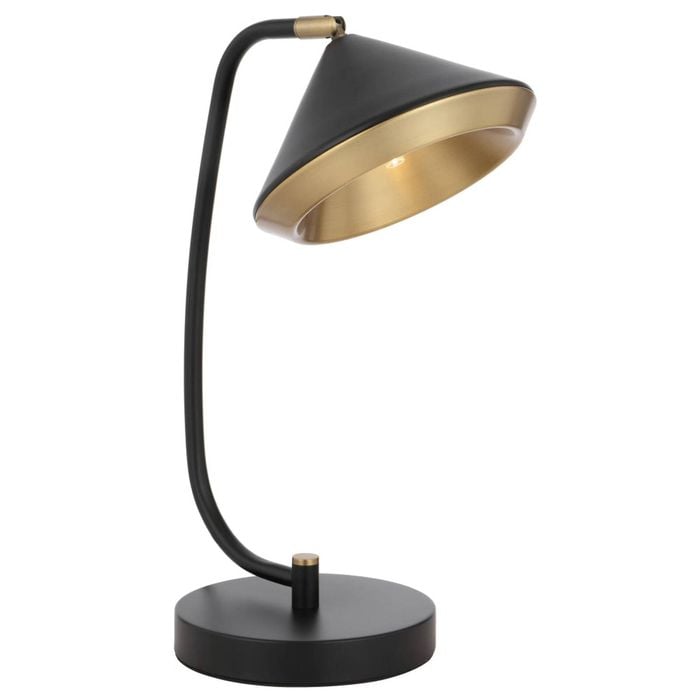 Telbix Larson Modern Table Desk Lamp Light Metal Black Matte