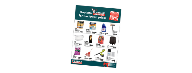 A Bunnings Warehouse Easter-themed catalogue page displaying various products.