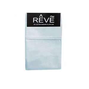 Bloomington Pair of Reve 100% Cotton Standard Pillowcases 48 x 74 cm Solid Light Blue