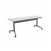 Olg Uniflip Table Black Frame White Top L1800mm X W750mm