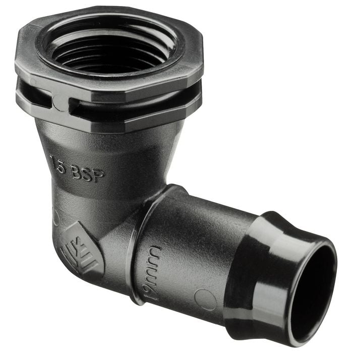 Pope 19mm Barbed x 15mm BSPF Threaded Elbow