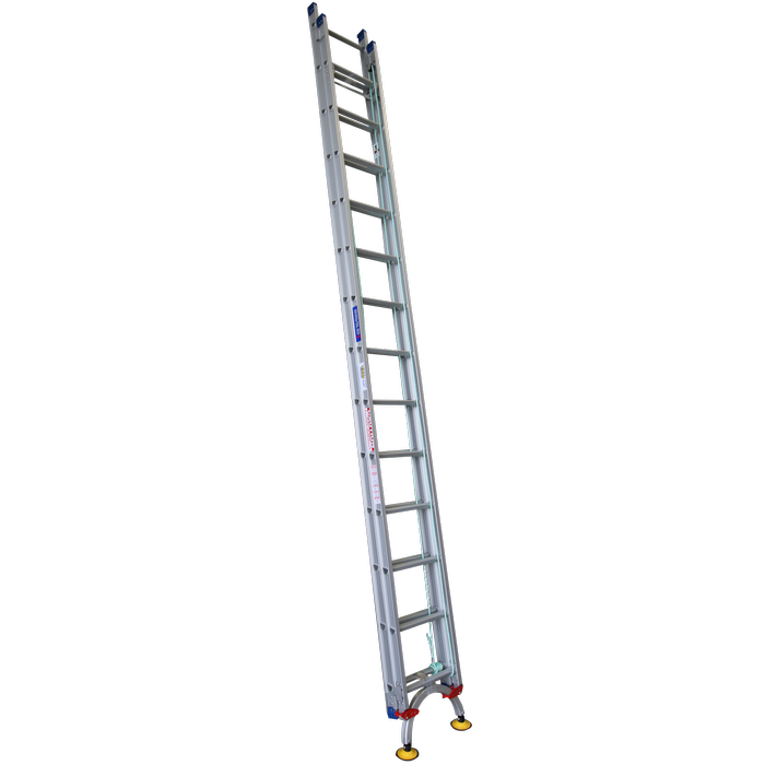 INDALEX 4.4m-7.8m Industrial Aluminium 150KG Pro Series Extension Ladder - Level Arc
