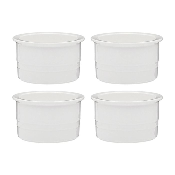 4pc Ecology Signature 11cm Porcelain Ramekin Dish - White