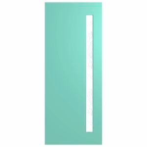 Hume 2340 x 1020 x 40mm Entrance Door Newington Cathedral Glass XN1