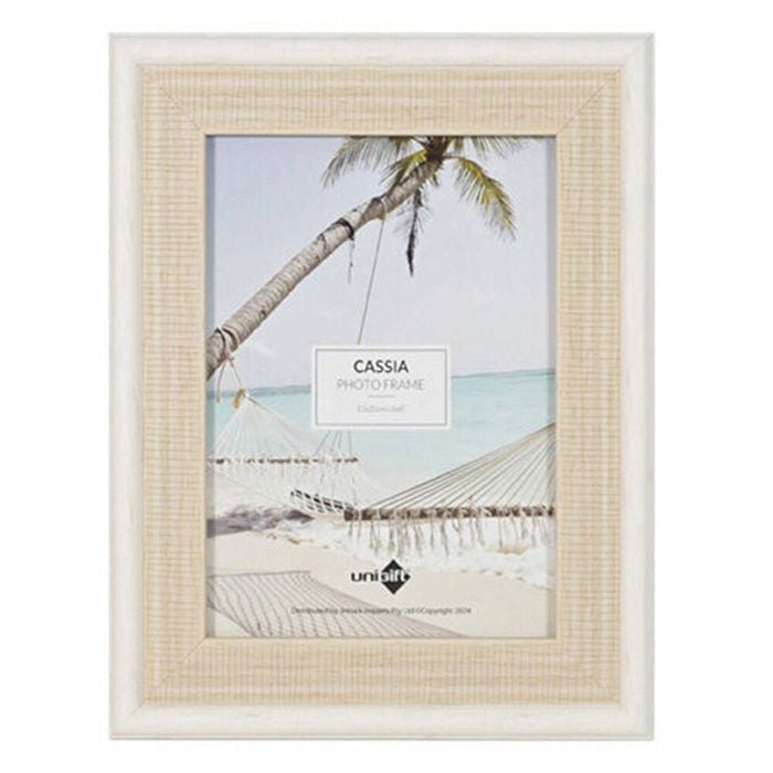 Unigift Cassia Glass Home Decor Picture Photo Frame 15x20cm Natural Beige