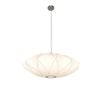 Telbix Aragon Modern Pendant Hanging Lamp Light Metal Fabric White Nickel